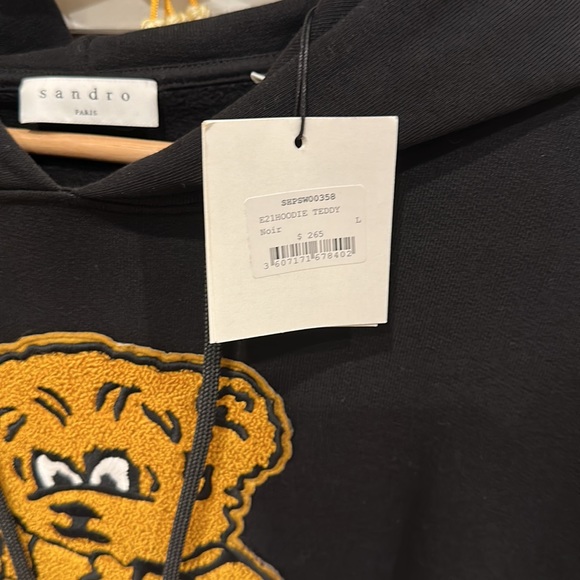SANDRO PARIS TEDDY HOODIE - Picture 3 of 3